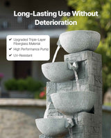Cascading Water Fountain - 5-Tier Bowl Design for Tranquil Spaces