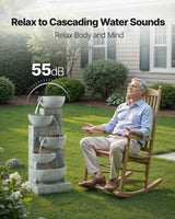 Cascading Water Fountain - 5-Tier Bowl Design for Tranquil Spaces