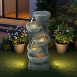 Cascading Water Fountain - 5-Tier Bowl Design for Tranquil Spaces