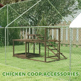 Chicken Playground: Wooden Chicken Activity Play Set with Perch and Swing