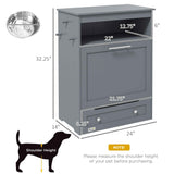 Elevate Mealtime with Our Dog Feeding Station & Storage Cabinet