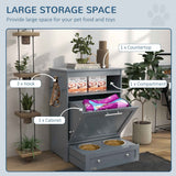 Elevate Mealtime with Our Dog Feeding Station & Storage Cabinet