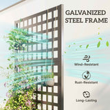 Elevate Your Garden with Our Galvanized Raised Garden Bed with Trellis for Climbing Plants