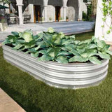 Galvanized Raised Garden Bed - 2Pcs 6x3x1ft Heavy Duty Kit