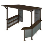 Galvanized Steel Hardtop Gazebo - 9X10FT BBQ Canopy with Storage