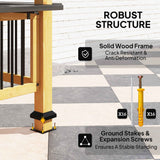 Grill Gazebo - 13 x 6 Wooden BBQ Grill Gazebo with Metal Roof
