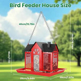 Hanging Bird Feeder - Classic Barn Design for Your Garden