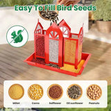 Hanging Bird Feeder - Classic Barn Design for Your Garden