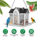 Hanging Bird Feeder - Classic Barn Design for Your Garden