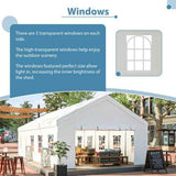NatureScape Living's white Heavy Duty Party Tent with transparent windows, highlighting light and views for outdoor gatherings.
