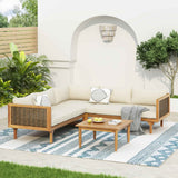 Outdoor Sectional Sofa Set with Waterproof Cushions - Premium Seating Group