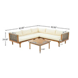 Outdoor Sectional Sofa Set with Waterproof Cushions - Premium Seating Group