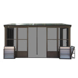 Outdoor Sunroom: 10x14FT All Season Wall Mounted Solarium