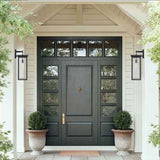 Outdoor Wall Lanterns - 20-inch Modern Set of 2 Wall Sconces