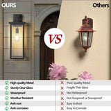 Outdoor Wall Lanterns - 20-inch Modern Set of 2 Wall Sconces