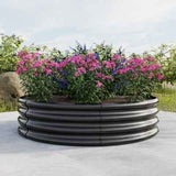 Raised Garden Bed - 2PCS Tall Round Metal Planter Box for Outdoor Use