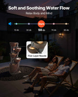 Serene Outdoor Jar Water Fountain – 5-Tier Cascading Beauty for Your Space