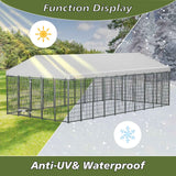 Spacious Outdoor Dog Kennel for Safety and Comfort - Large Pet Enclosure with Roof