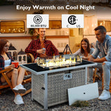 Transform Your Outdoor Space with Our Elegant Propane Fire Pit Table