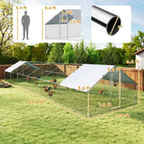 Walk In Chicken Coop - Large Outdoor Pet House for Chickens & Ducks