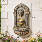 Wall Mounted Fountain - 31" Bronze 3-Tier Outdoor Water Feature