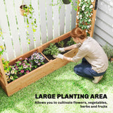 Wooden Planter Box with Trellis - Ideal for Climbing Plants and Herbs