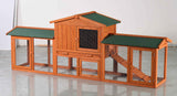Wooden Rabbit Hutch - Large Outdoor Bunny Cage with Run