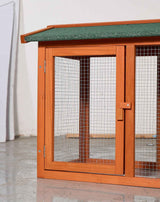 Wooden Rabbit Hutch - Large Outdoor Bunny Cage with Run