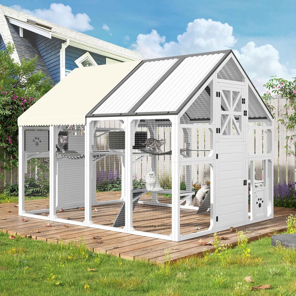 Outdoor Catio: Extra Large Walk-in Cat Enclosure for Multiple Cats