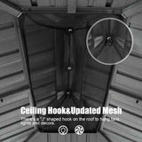 NatureScape Living's 13x13 Hardtop Gazebo features a galvanized steel roof, an updated black mesh, and a J-shaped ceiling hook for fans and lights.