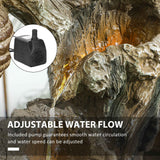 Bear Water Fountain - 3-Tier Outdoor Resin Fountain with LED Lights
