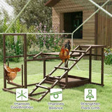 Chicken Playground: Wooden Chicken Activity Play Set with Perch and Swing