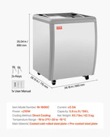 Commercial Ice Cream Display Case - 5.6 Cu.ft Chest Freezer