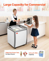 Commercial Ice Cream Display Case - 5.6 Cu.ft Chest Freezer