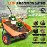 Electric Wheelbarrow - 500W Powered Garden Wagon with 573 lbs Capacity