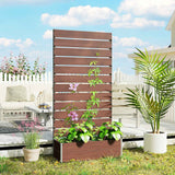 Elegant Planter Box with Trellis for Climbing Plants - Transform Your Outdoor Garden
