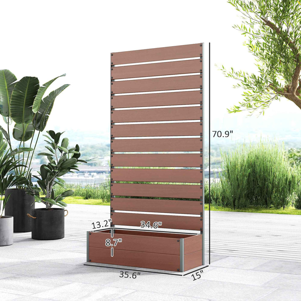 Elegant Planter Box with Trellis for Climbing Plants - Transform Your Outdoor Garden