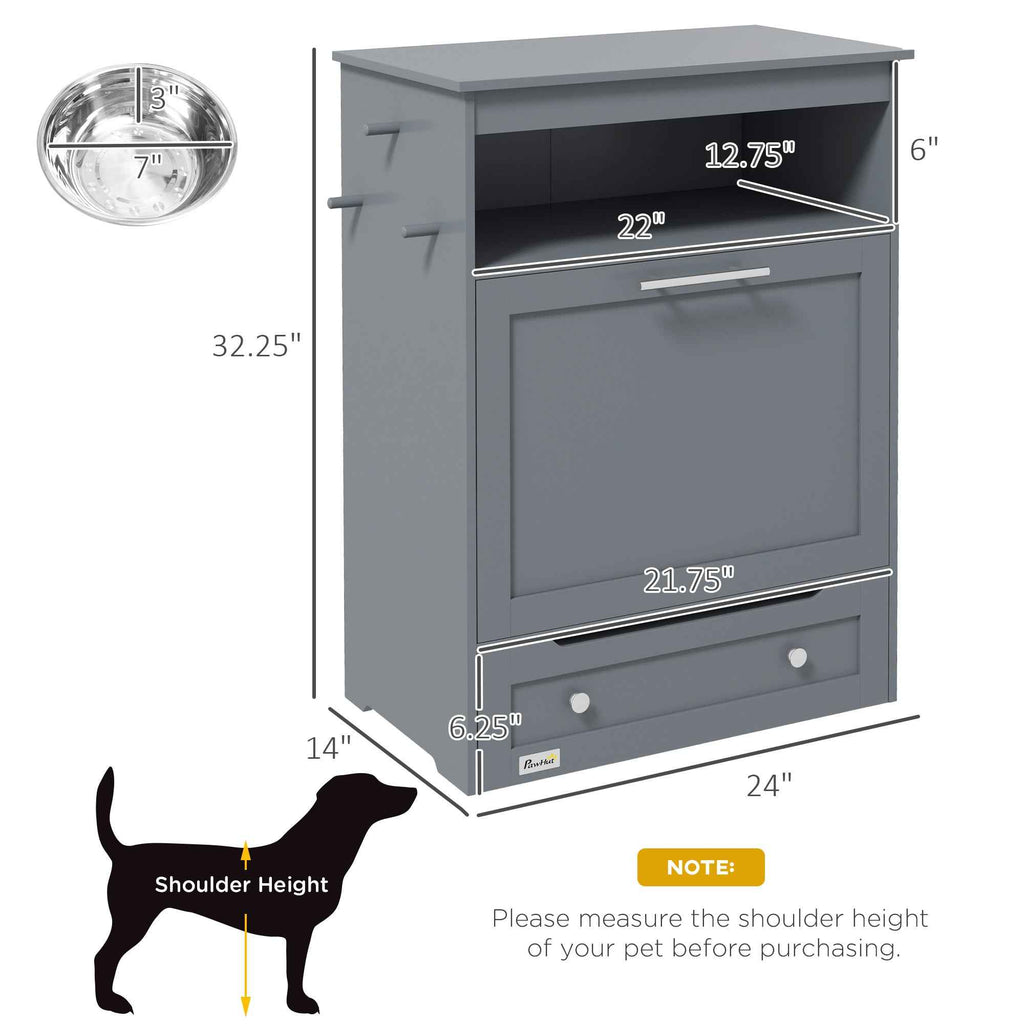 Elevate Mealtime with Our Dog Feeding Station & Storage Cabinet