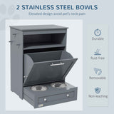 Elevate Mealtime with Our Dog Feeding Station & Storage Cabinet