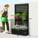 Elevate Your Garden Aesthetic with Our Galvanized Raised Planter Box & Garden Trellis