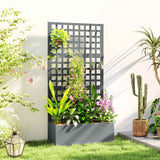 Elevate Your Garden with Our Galvanized Raised Garden Bed with Trellis for Climbing Plants