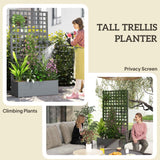 Elevate Your Garden with Our Galvanized Raised Garden Bed with Trellis for Climbing Plants