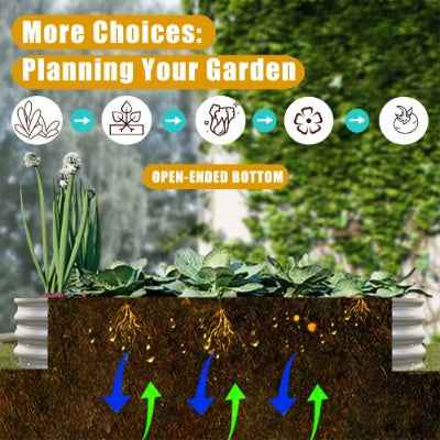 Galvanized Raised Garden Bed - 2Pcs 6x3x1ft Heavy Duty Kit