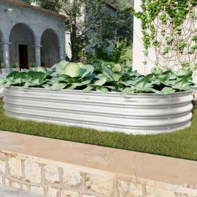 Galvanized Raised Garden Bed - 2Pcs 6x3x1ft Heavy Duty Kit