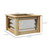 Galvanized Wood Raised Garden Bed: Durable Planter for Thriving Flowers, Herbs & Vegetables