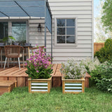 Galvanized Wood Raised Garden Bed: Durable Planter for Thriving Flowers, Herbs & Vegetables