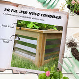 Galvanized Wood Raised Garden Bed: Durable Planter for Thriving Flowers, Herbs & Vegetables