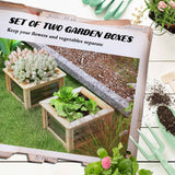 Galvanized Wood Raised Garden Bed: Durable Planter for Thriving Flowers, Herbs & Vegetables