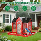 Hanging Bird Feeder - Classic Barn Design for Your Garden