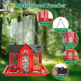 Hanging Bird Feeder - Classic Barn Design for Your Garden
